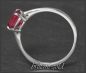 Preview: Gold Ring 585 Weißgold mit 1,76ct Rubin